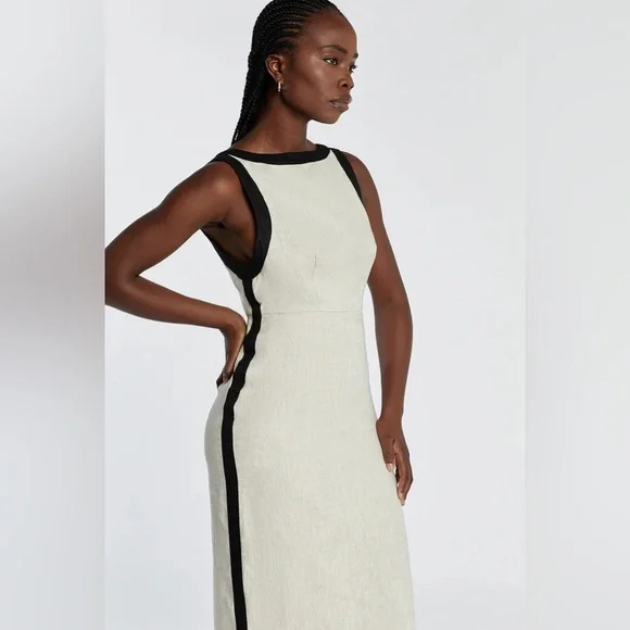 DISSH NWT ZURI NATURAL LINEN MAXI DRESS - Picture 3 of 9